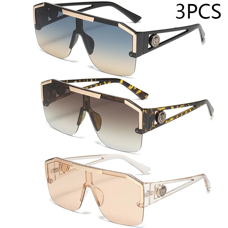 Oversized Rectangle Sunglasses - Gradient Anti-Reflective Lenses | Unisex Sport