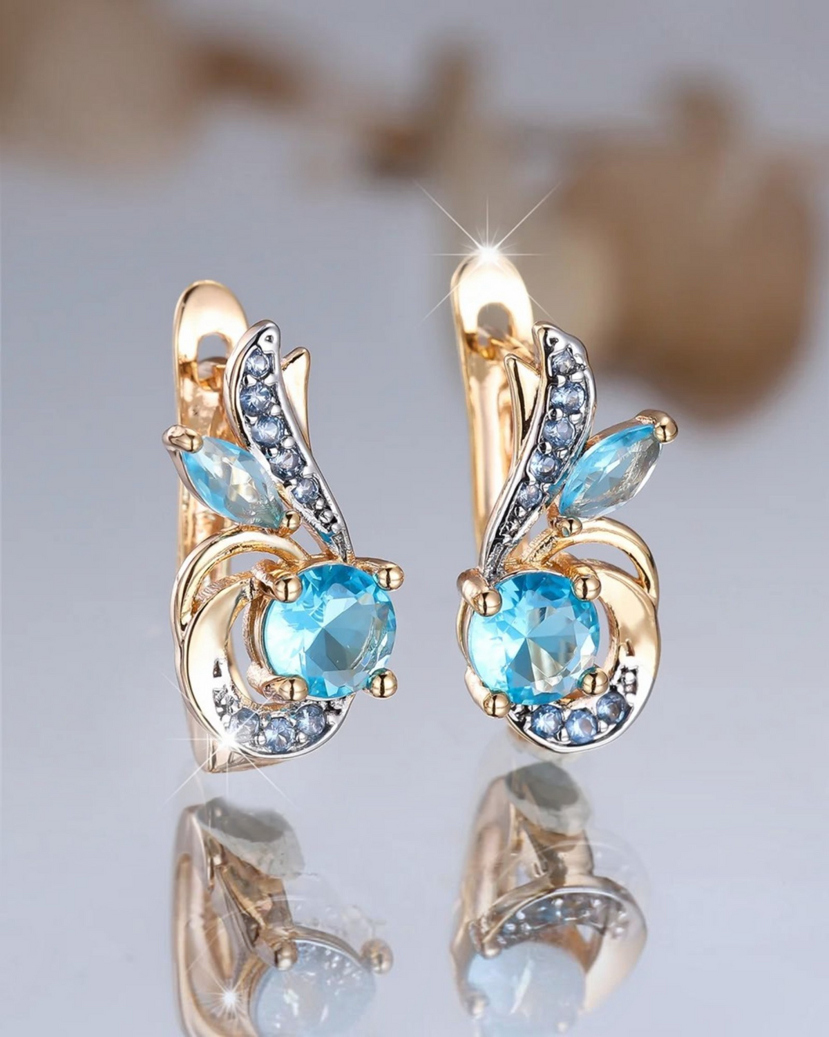 ZUPHAR Gold Crystal Zircon Hoop Earrings – Cubic Zirconia, Women's Fashion Jewelry