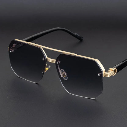 ZUPHAR Retro Double Bridge Sunglasses – UV400 Metal Frame Unisex
