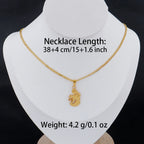 Gold Girl Silhouette Pendant Necklace - 18K Gold Plated Stainless Steel | Gift for Men & Women