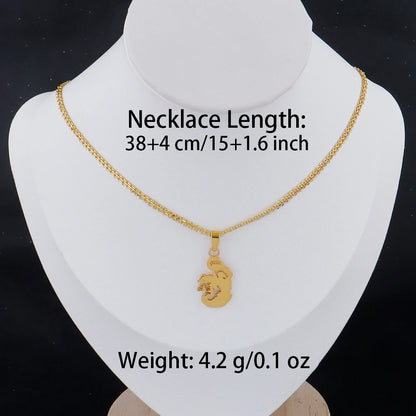 Gold Girl Silhouette Pendant Necklace - 18K Gold Plated Stainless Steel | Gift for Men & Women