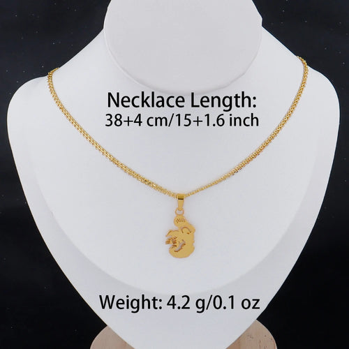 Gold Girl Silhouette Pendant Necklace - 18K Gold Plated Stainless Steel | Gift for Men & Women