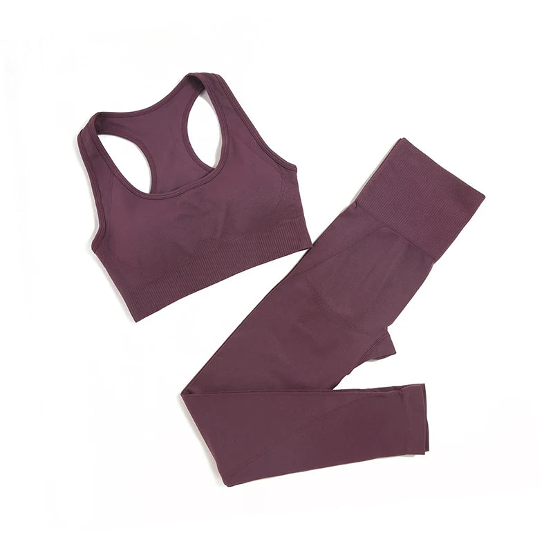 WAREBALL SculptFlex™ Seamless Yoga Set – High Waist Contour Gym Wear