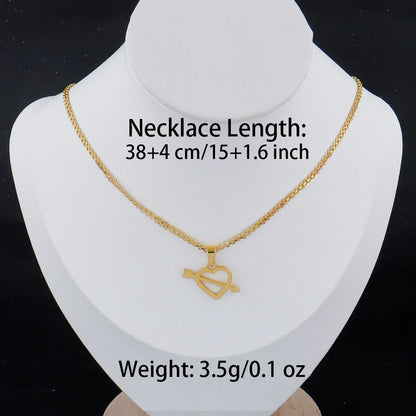 Gold Girl Silhouette Pendant Necklace - 18K Gold Plated Stainless Steel | Gift for Men & Women