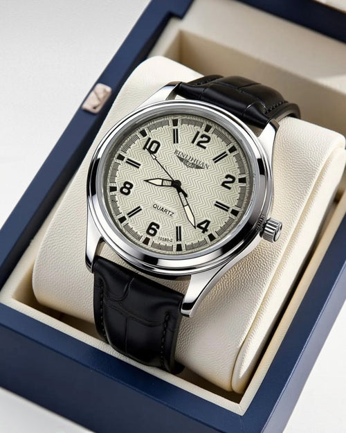 ZUPHAR™ Men’s Elegant Leather Quartz Watch