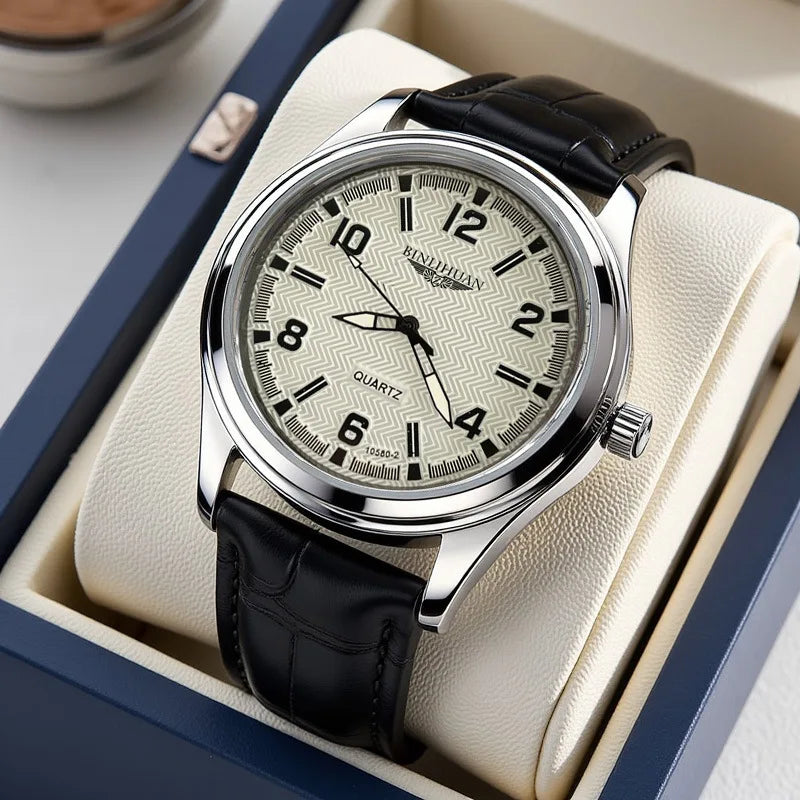 ZUPHAR™ Men’s Elegant Leather Quartz Watch