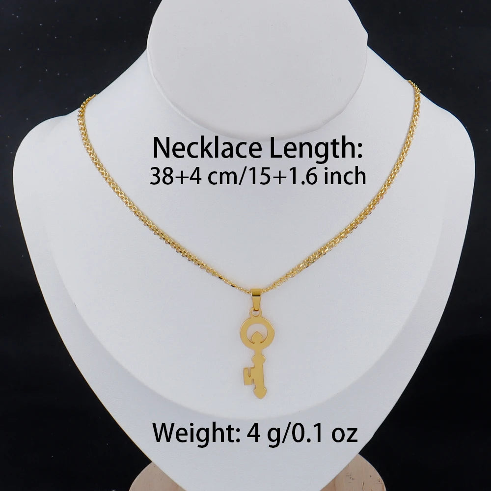 Gold Girl Silhouette Pendant Necklace - 18K Gold Plated Stainless Steel | Gift for Men & Women