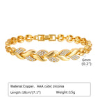 ZUPHAR™ Luxe Crystal Gold Chain Bracelet