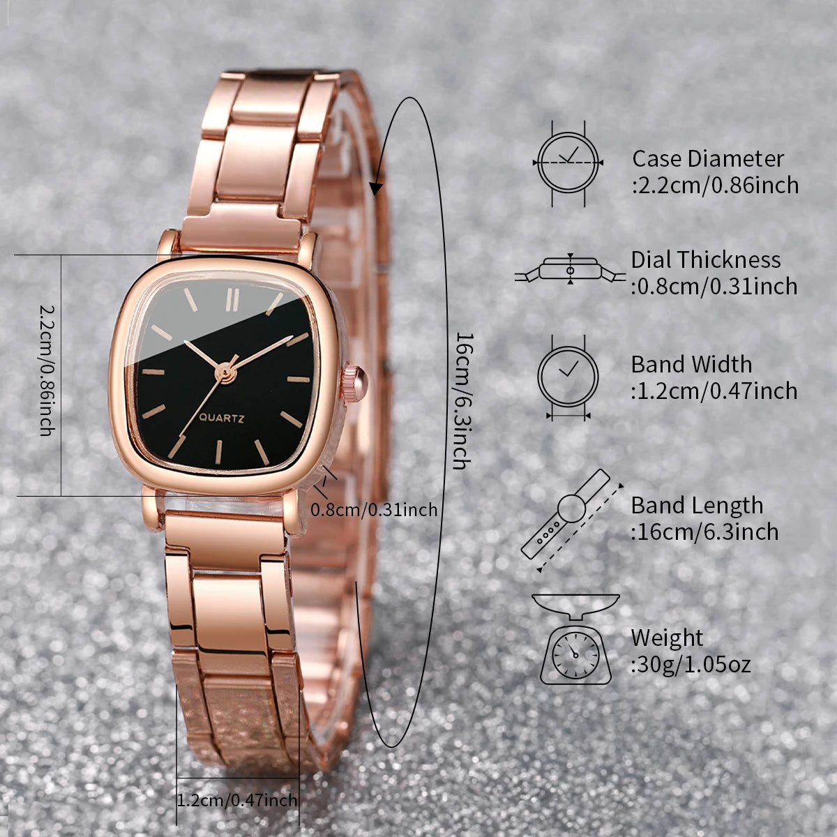 ZUPHAR™ Elegant Quartz Watch & Bracelet Set