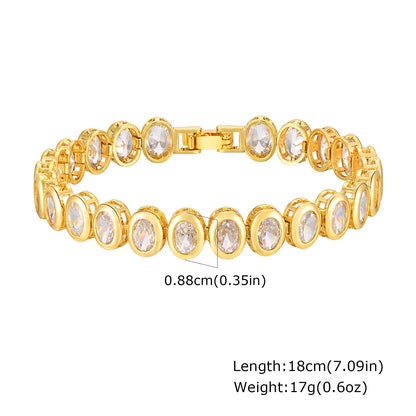 ZUPHAR™ Luxe Crystal Gold Chain Bracelet