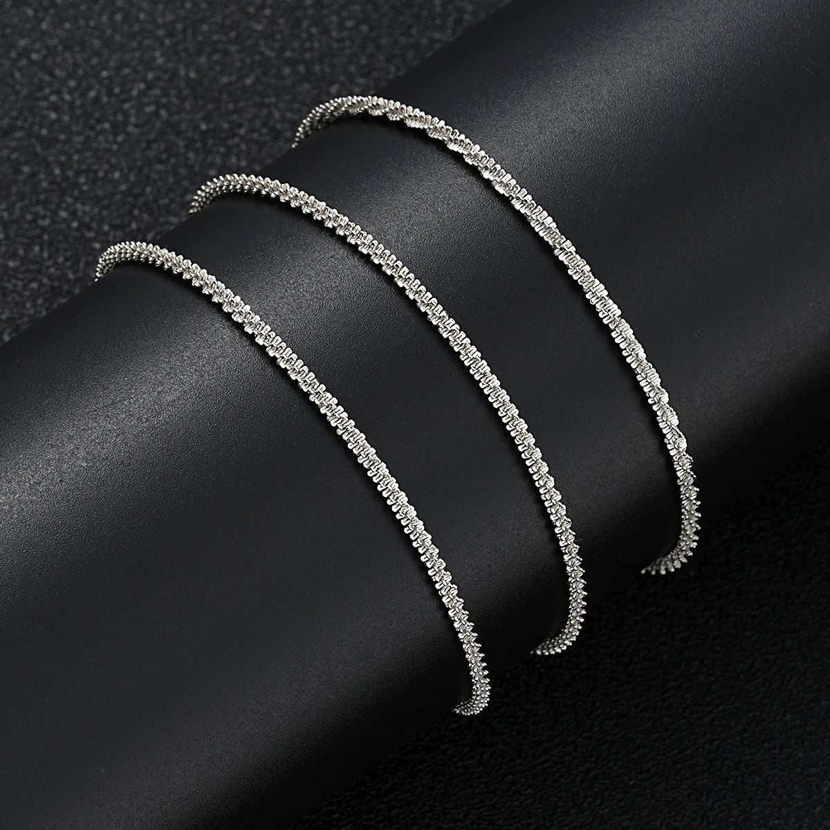 ZUPHAR Sparkling Anklet Set | 3-Piece Zircon Heart & Multilayer Chain