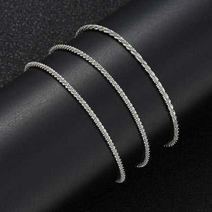 ZUPHAR Sparkling Anklet Set | 3-Piece Zircon Heart & Multilayer Chain