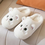 ZUPHAR™ Cozy Cat Plush Indoor Slippers – Soft Non-Slip House Shoes