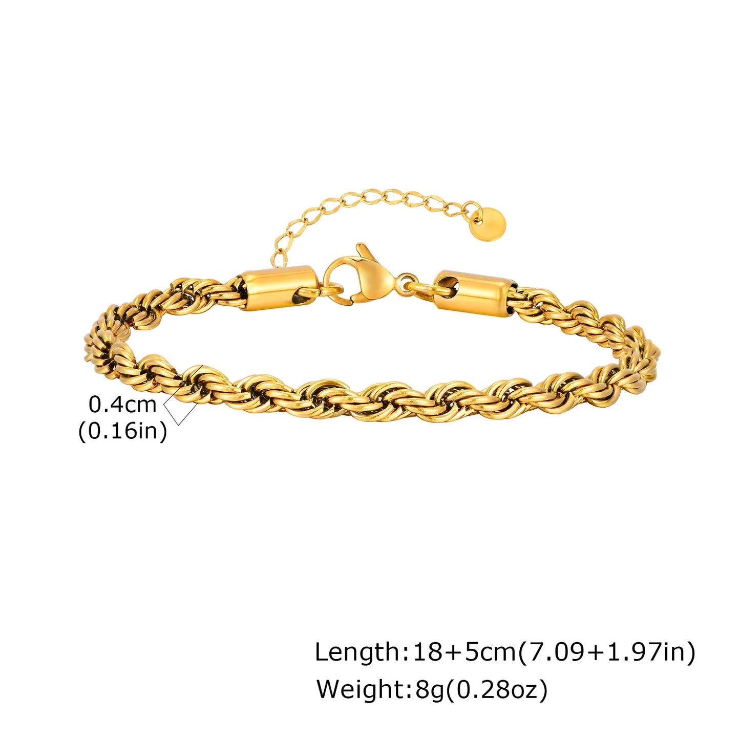 ZUPHAR Bold Gold Chain Bracelet for Men – Stainless Steel Streetwear