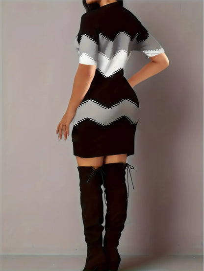 ZUPHAR™ Curve Geometric Slim Fit Dress