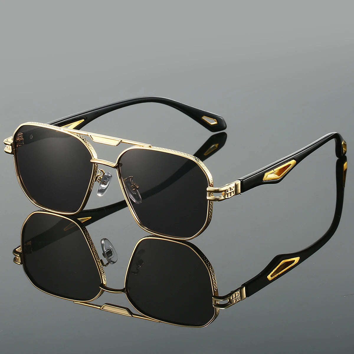 ZUPHAR™ Vintage Square Sunglasses – Double Bridge UV400 Gradient Lenses