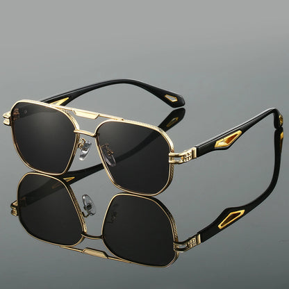 ZUPHAR™ Vintage Square Sunglasses – Double Bridge UV400 Gradient Lenses