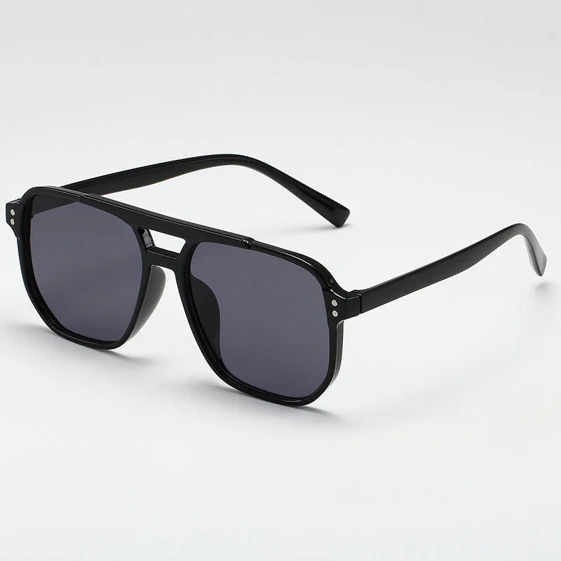Lunettes de soleil vintage homme femme, grandes lunettes de soleil carrées homme, marque de créateur, lunettes de soleil unisexes, verres noirs, lunettes de soleil homme femme UV400