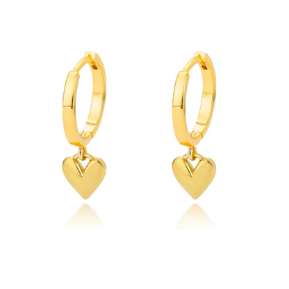 ZUPHAR Heart Stud Earrings — Stainless Steel, Gold & Silver