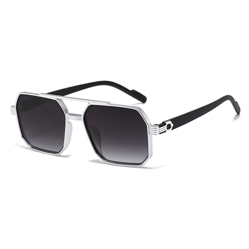 Double Beam Large Frame Sunglasses - Retro Oversized Style | Unisex UV400