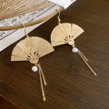 ZUPHAR™ Vintage Fan Drop Earrings – Elegant Acrylic Tassel Earrings