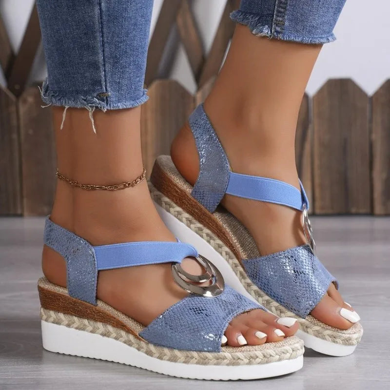 Women's Platform Wedge Sandals – Open Toe Summer Shoes