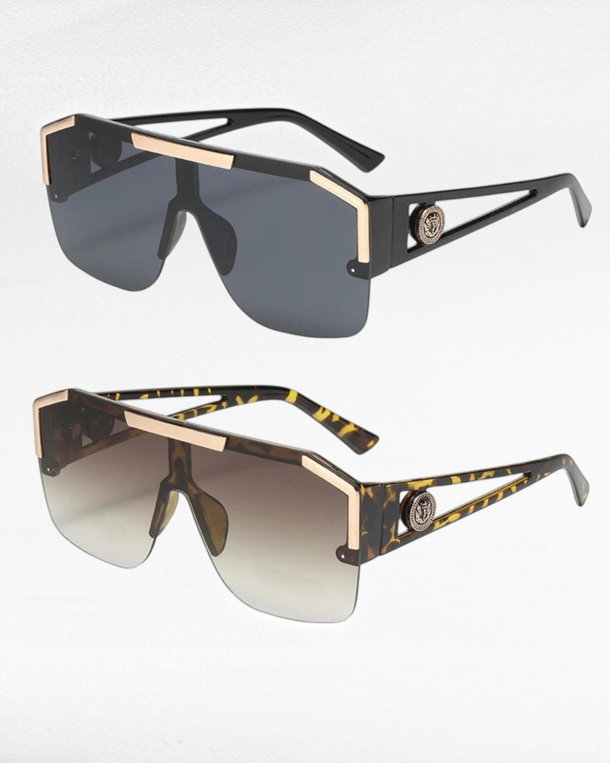 Oversized Rectangle Sunglasses - Gradient Anti-Reflective Lenses | Unisex Sport