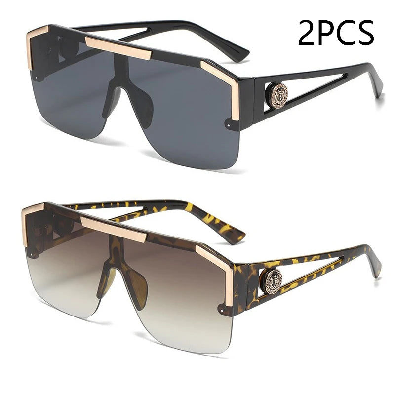 Oversized Rectangle Sunglasses - Gradient Anti-Reflective Lenses | Unisex Sport