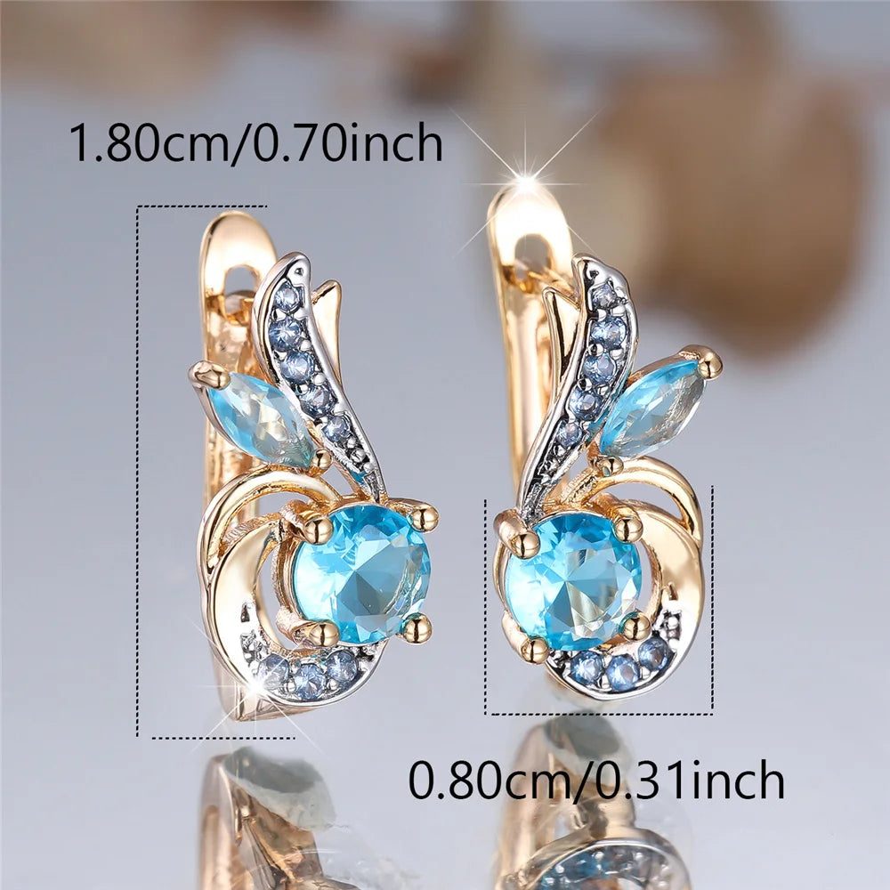 ZUPHAR Gold Crystal Zircon Hoop Earrings – Cubic Zirconia, Women's Fashion Jewelry
