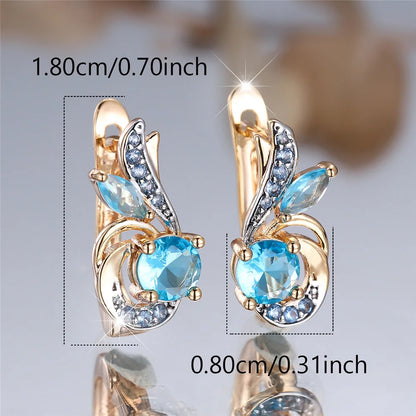 ZUPHAR Gold Crystal Zircon Hoop Earrings – Cubic Zirconia, Women's Fashion Jewelry