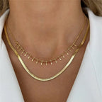 Women’s Layered Heart & Coin Necklace
