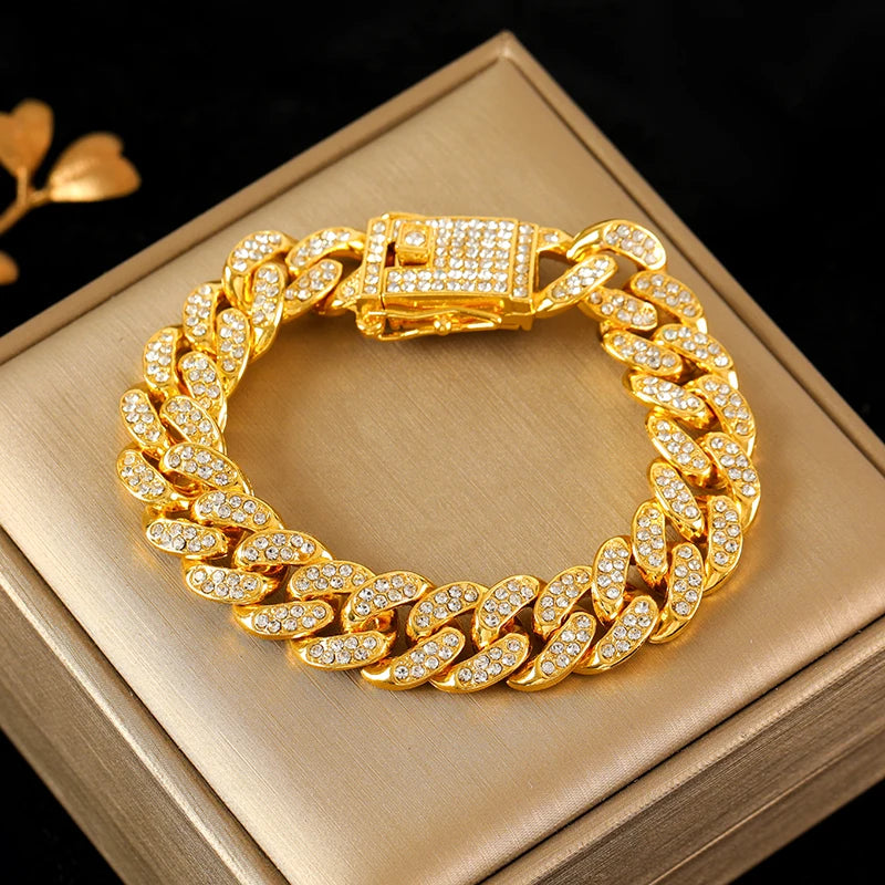 Cuban Chain Necklace & Bracelet Set