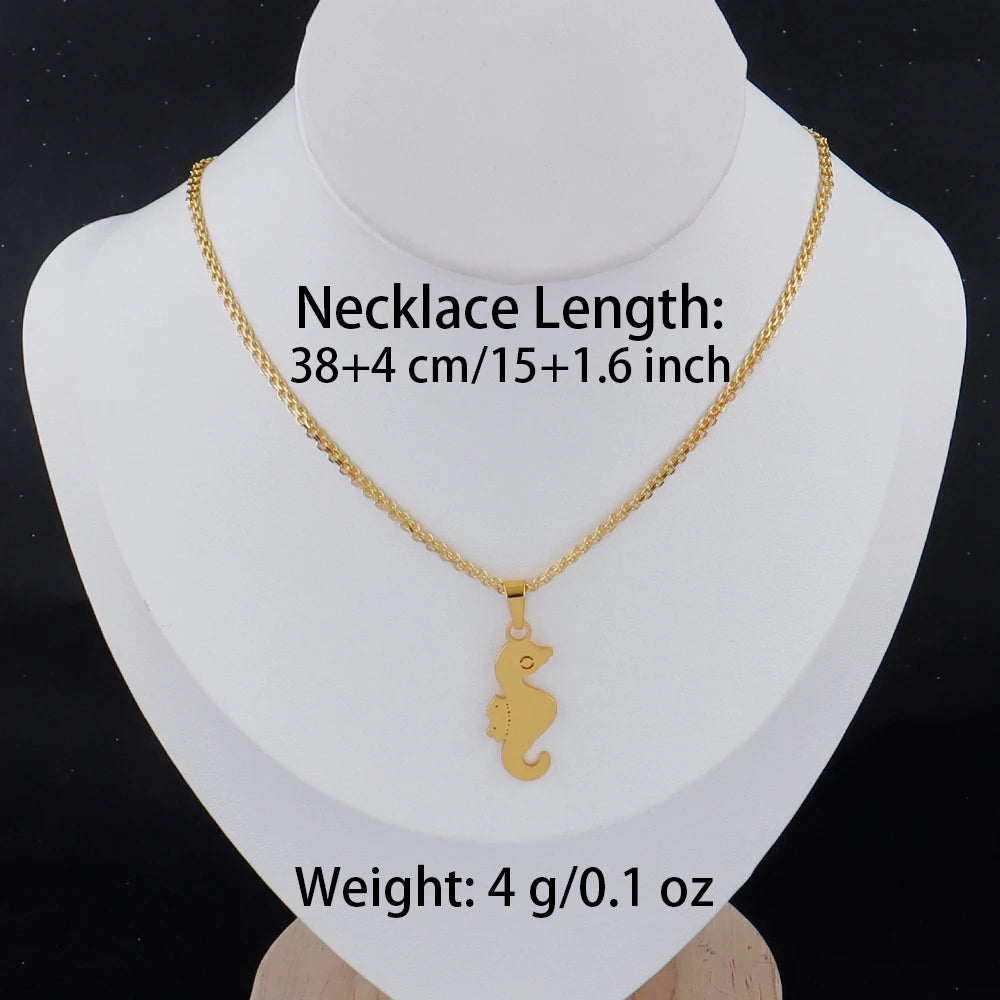 Gold Girl Silhouette Pendant Necklace - 18K Gold Plated Stainless Steel | Gift for Men & Women