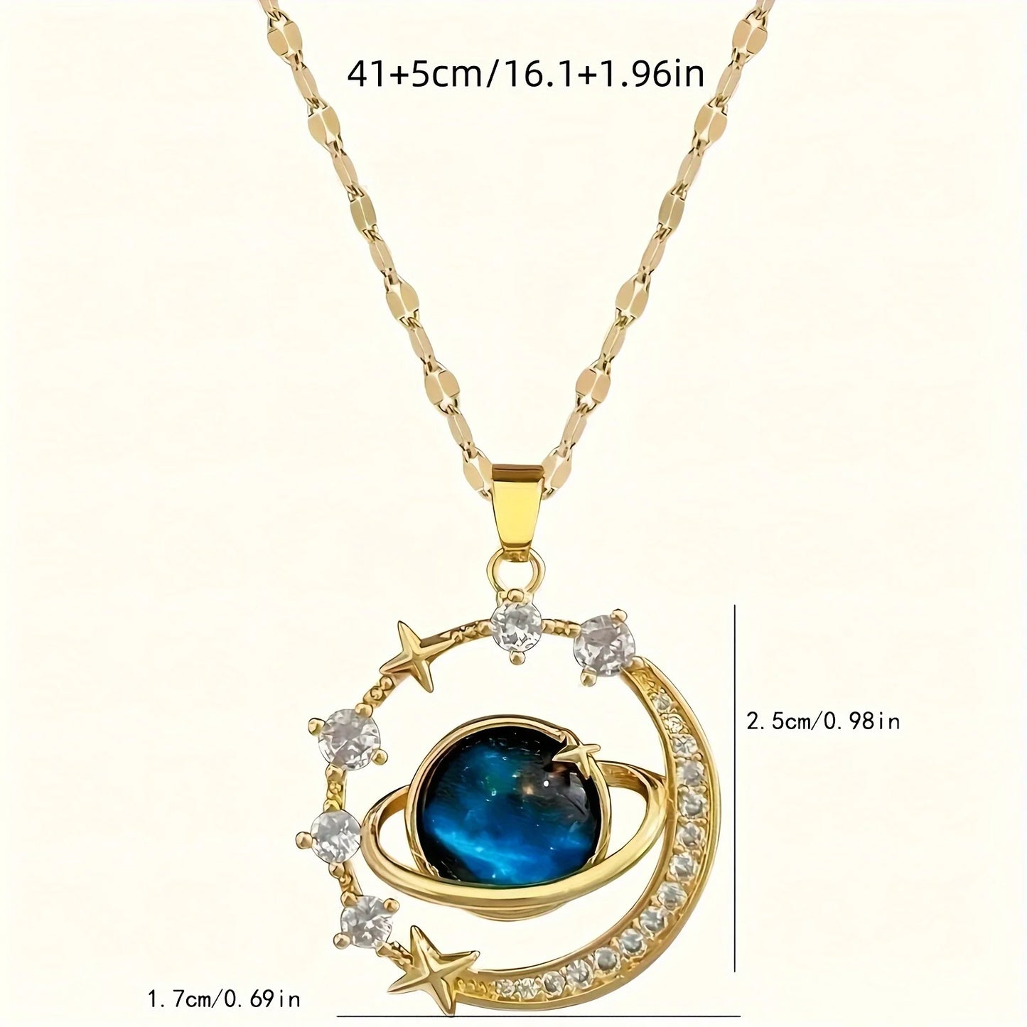 ZUPHAR Celestial Galaxy Pendant Necklace - Sun, Moon and Couples Set | Zinc Alloy with Rhinestones