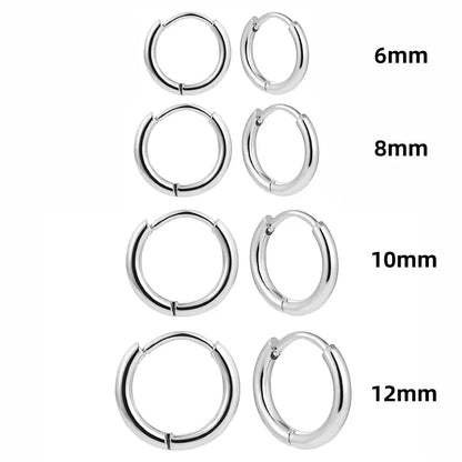 ZUPHAR Twist Circle Hoop Earrings Set – Stainless Steel Geometric Jewelry
