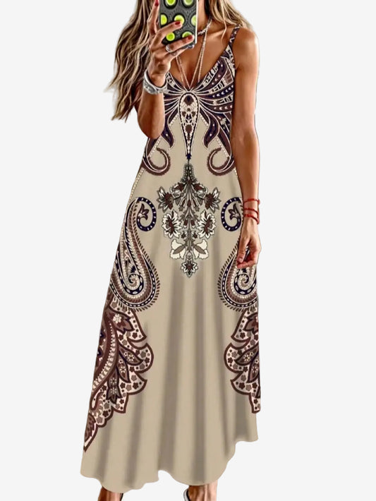 ZUPHAR™ Boho V-Neck Summer Maxi Dress