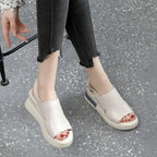 Peep-Toe Wedge Sandals