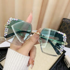 Crystal Frameless Sunglasses