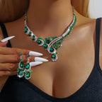 Iridescent Teardrop Statement Jewelry Set