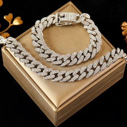 Cuban Chain Necklace & Bracelet Set — Women | ZUPHAR
