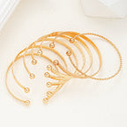 ZUPHAR™ Bracelet manchette doré à motif géométrique moderne