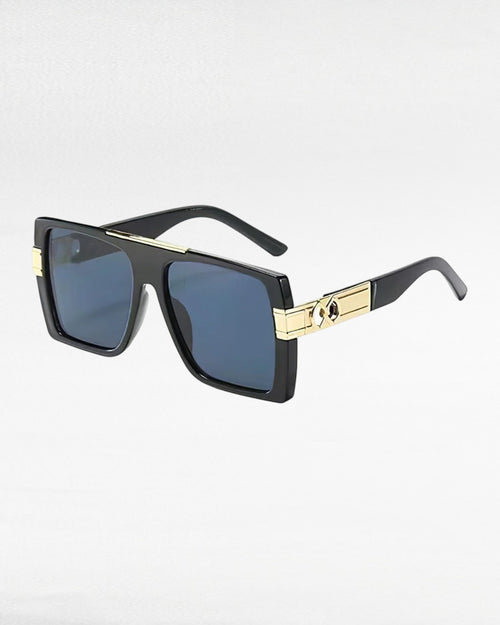Vintage Square Sunglasses for Women - Gold Decoration | UV400 Anti-Reflective