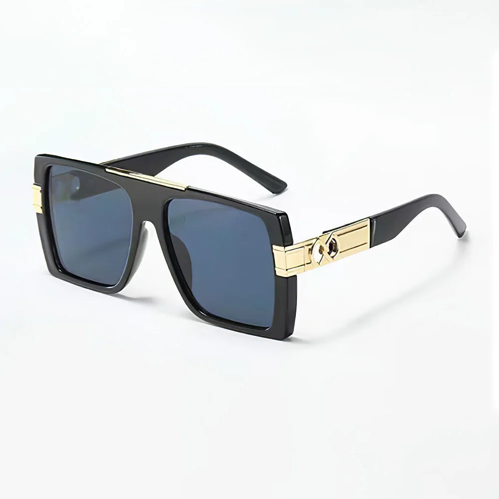 Vintage Square Sunglasses for Women - Gold Decoration | UV400 Anti-Reflective