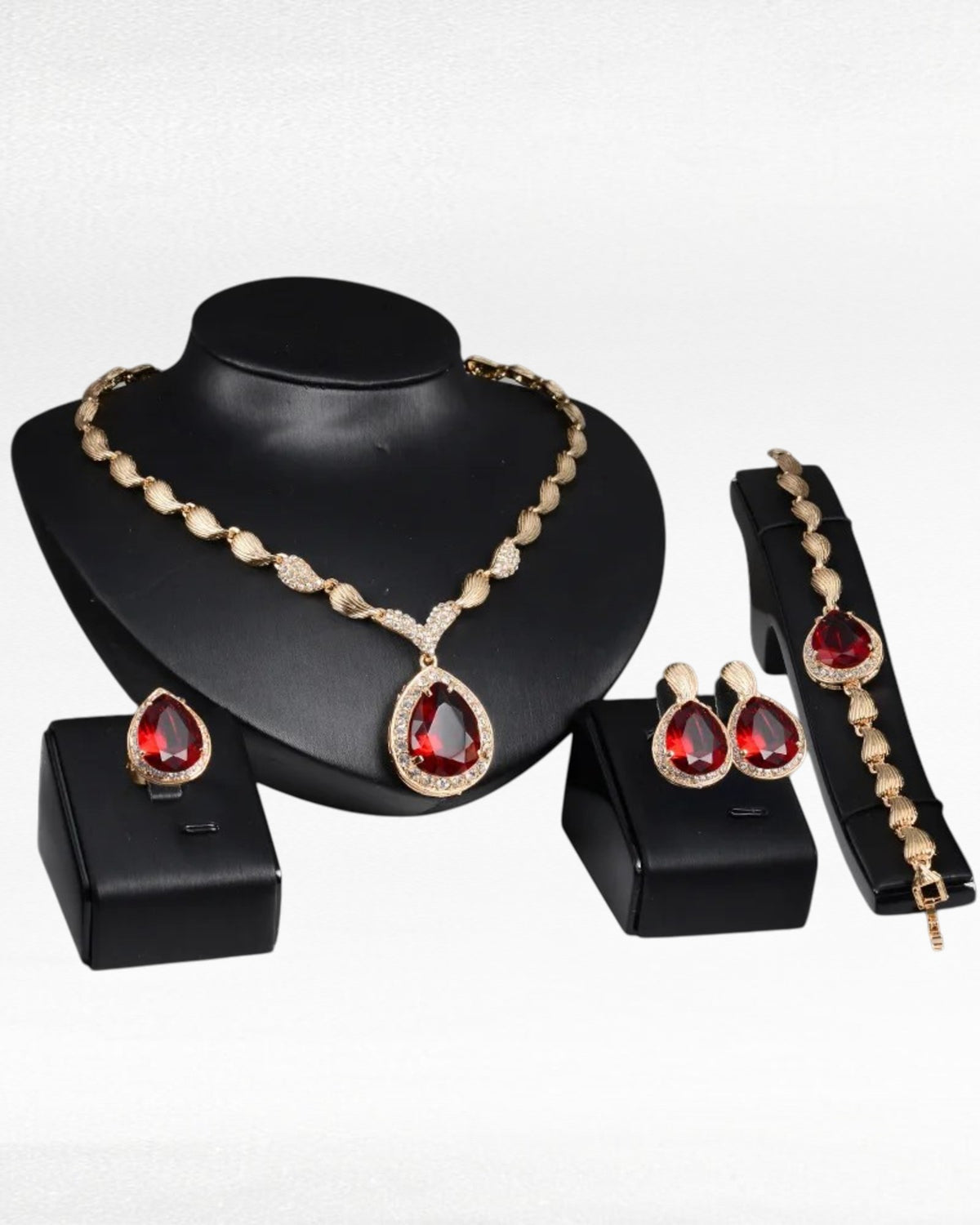 Vintage Teardrop Statement Jewelry Set