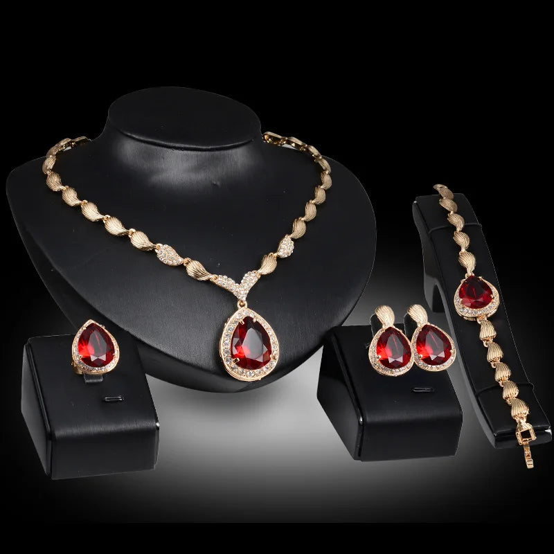 Vintage Teardrop Statement Jewelry Set