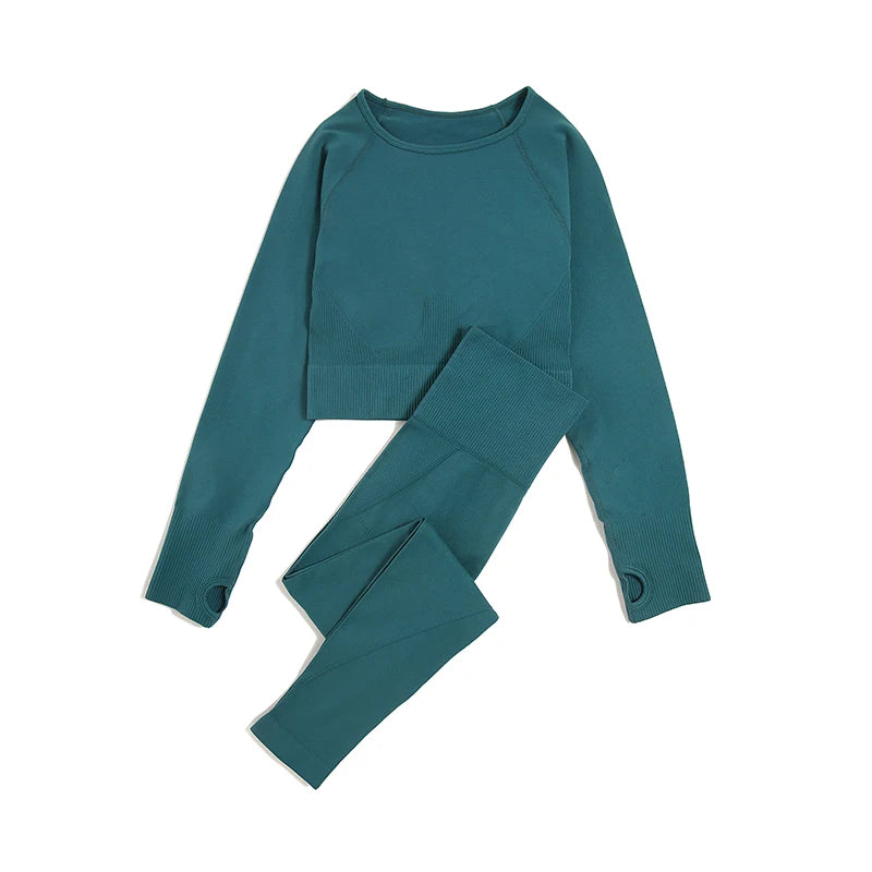 WAREBALL SculptFlex™ Seamless Yoga Set – High Waist Contour Gym Wear