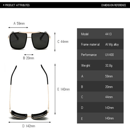 Punk Aviator Sunglasses — Anti-UV, Lightweight, Unisex | ZUPHAR