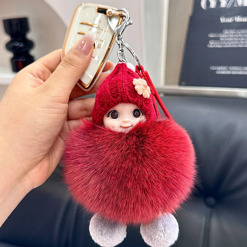 Fluffy Doll Keychain