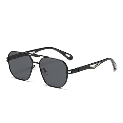 Vintage Square Sunglasses Men — Double Bridge UV400