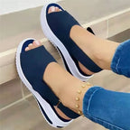 Open-Toe Platform Wedge Sandals